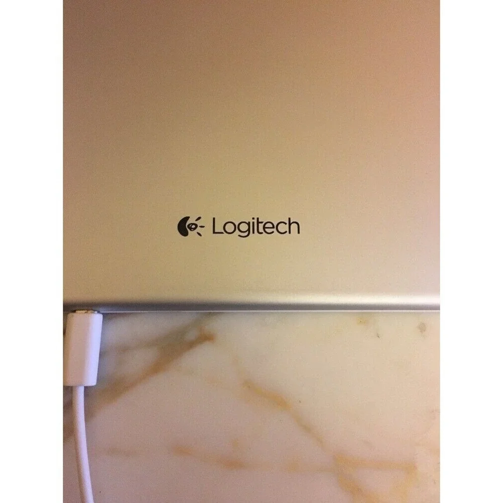 Logitech White Bluetooth Keyboard With Stand - Compact & Portable Design